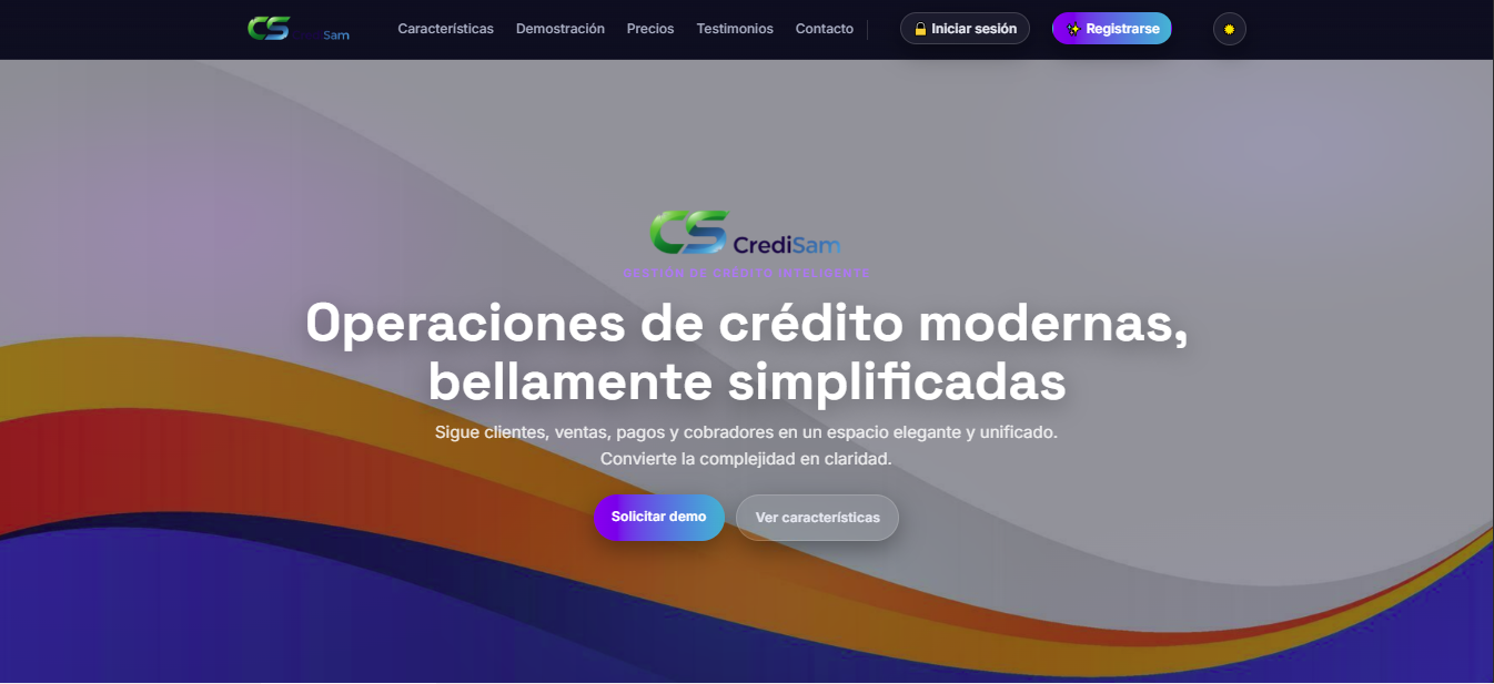 Captura del sitio CrediGest
